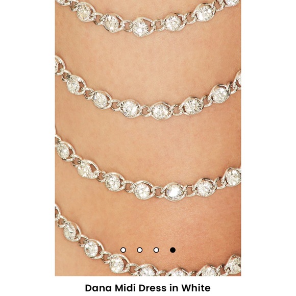 NWT STUNNING REVOLVE DANA MIDI DRESS WHITE - Picture 4 of 6